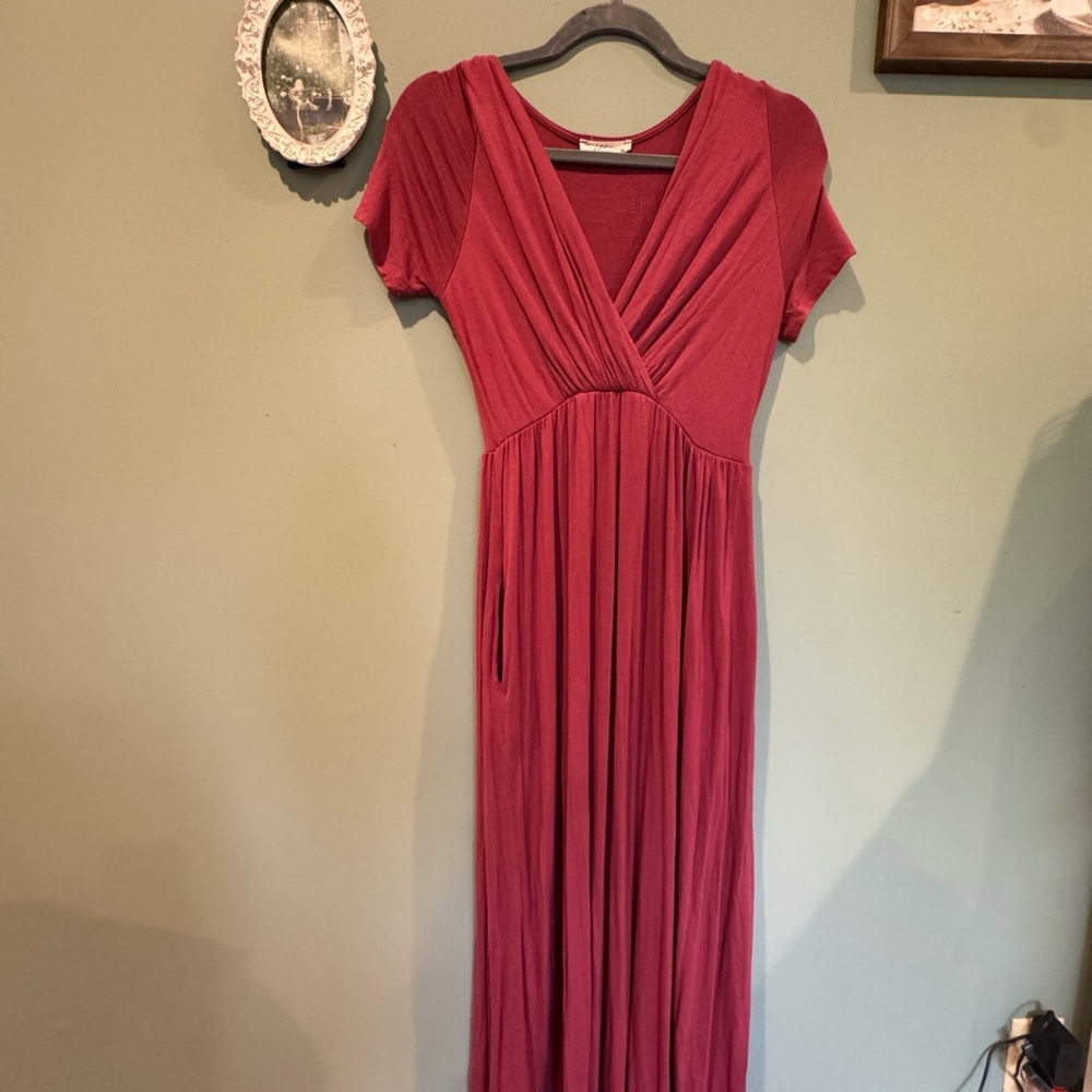 HELLO MIZ nursing friendly maxi dress with pockets